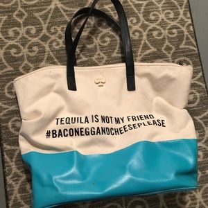 Authentic Kate Spade Tote Tequila is Not my Friend